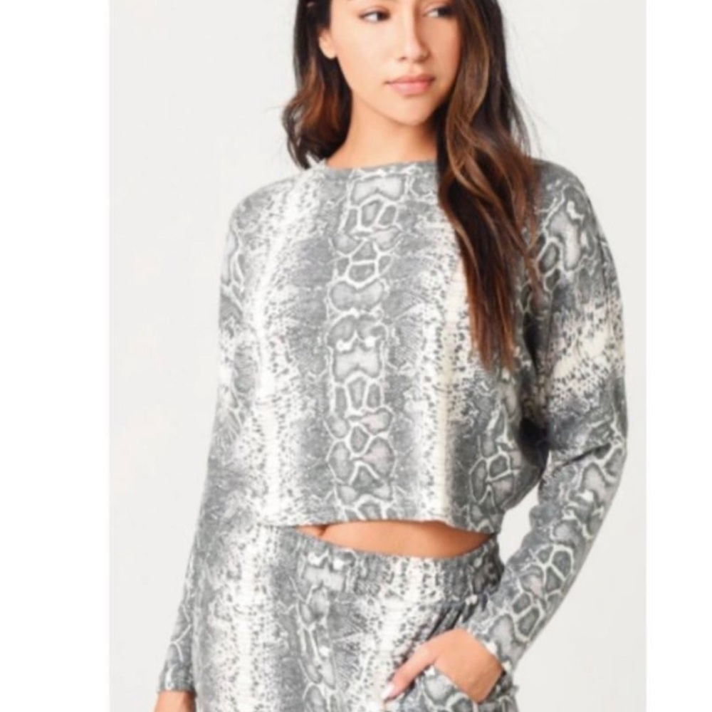 STEVE MADDEN X BB DAKOTA NWT Python Print Cropped Top Size M